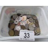 A mixed lot of foreign coins