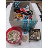 A box of costume jewellery