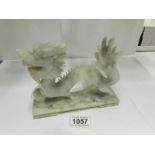 A carved stone Chinese dragon