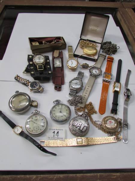 A mixed lot of wrist and pocket watches