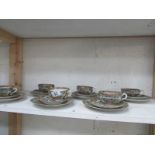 An 18 piece Japanese egg shell china tea