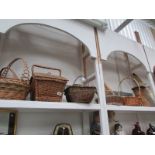 A quantity of wicker baskets and other b