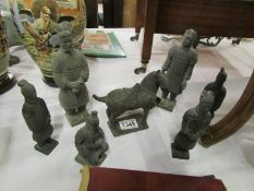 7 terracotta army figures