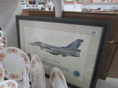 A framed and glazed Belgian air force pr