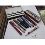 A mixed lot of fountain pens