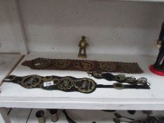 3 martingales with brasses and a John Bu