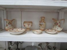 7 items of Fielding Crown Devon ware, so