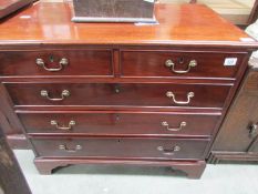 A mahogany 2 over 3 chest of drawers