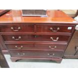 A mahogany 2 over 3 chest of drawers