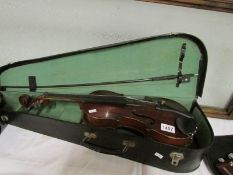 A cased 'Compagnon' violin and bow