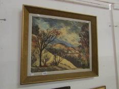 An oil on board painting signed Barnsley