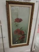 A floral oil on board by D'Arcy