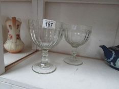 2 large continental beer glasses