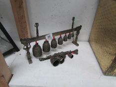 A set of oriental temple bells, a/f