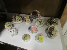 11 porcelain flower arrangements