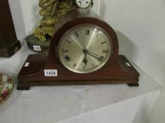 A Napoleon hat mantel clock
