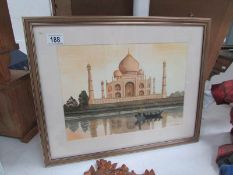 A framed and glazed picture of the Taj M