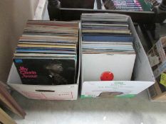 2 boxes of LP records