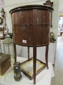 A inlaid gramaphone cabinet converted to