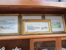 4 gilt framed and glazed pictures includ