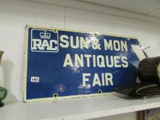 A large RAC antique fair sign from Plymo