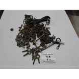 A mixed lot of watch chains and keys