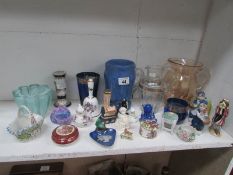 A mixed lot of china and glass