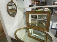3 gilt framed mirrors