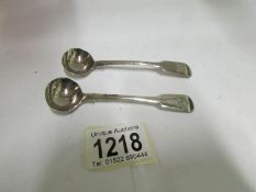 A pair of Georgian silver mustard spoons