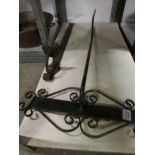 2 wrought iron items
