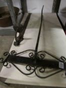 2 wrought iron items