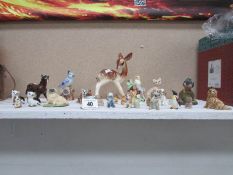 A mixed lot of animal figures including
