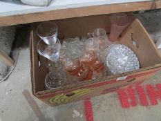 A box of glassware