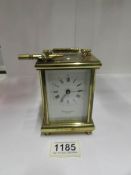 A good quality brass carriage clock by T