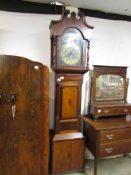 An oak cased 8 day long case clock with