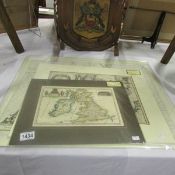 A 17th century map of Britain and Ireland by M Merion,