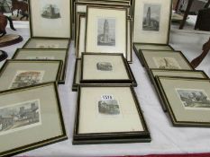 Approximately 26 framed and glazed engravings of Lincolnshire