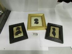 3 framed silhouettes