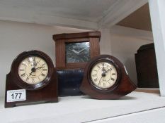3 mantel clocks