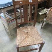 An oak bedroom chair