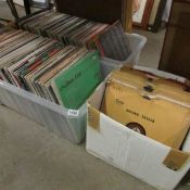 2 very large and a smaller box of LP records