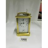 A good quality brass carriage clock