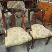 A pair of Edwardian chairs