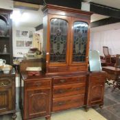 A fine Victorian mahogany dresser/sideboard with side cupboards,