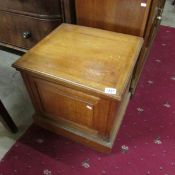 A Victorian pale mahogany commode