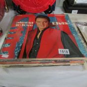 A quantity of Elvis and Beatles LP records