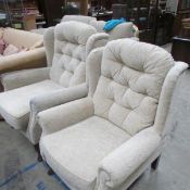 2 wing armchairs