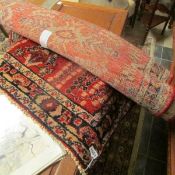 A very heavy pile hand woven Persian rug, all over design, approx.