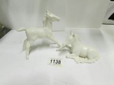 2 white Beswick foals