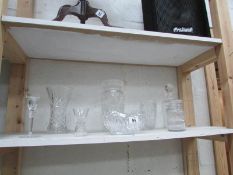 3 cut glass vases,